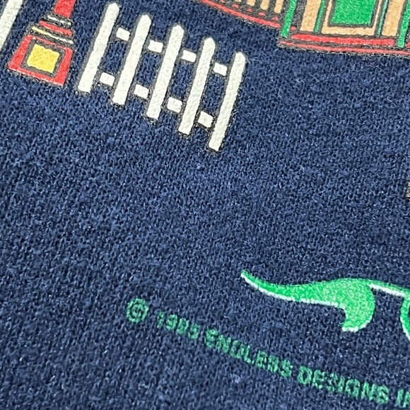 Vintage 90s Home Town Blue Jumper Pullover 1990s Sweatshirt - Picture 4 of 6